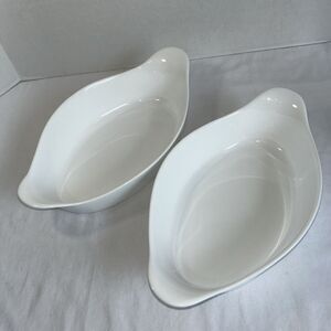 Marinex Brazil Opaline Oval Roasters Au Gratin White Baking Tempered Glass Dish